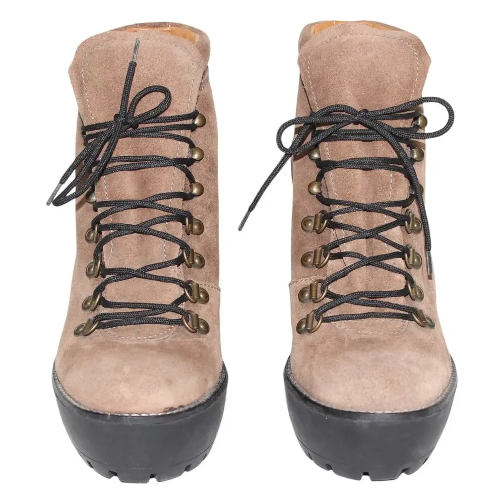POLO Ralph Lauren Helene‎ Suede Platform Ankle Booties 39 B US 9